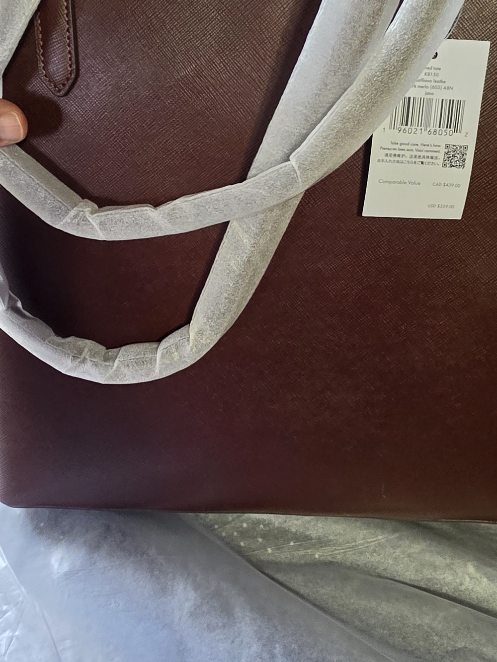 Kate Spade JANA tote Bag Burgundy - Picture 3 of 4